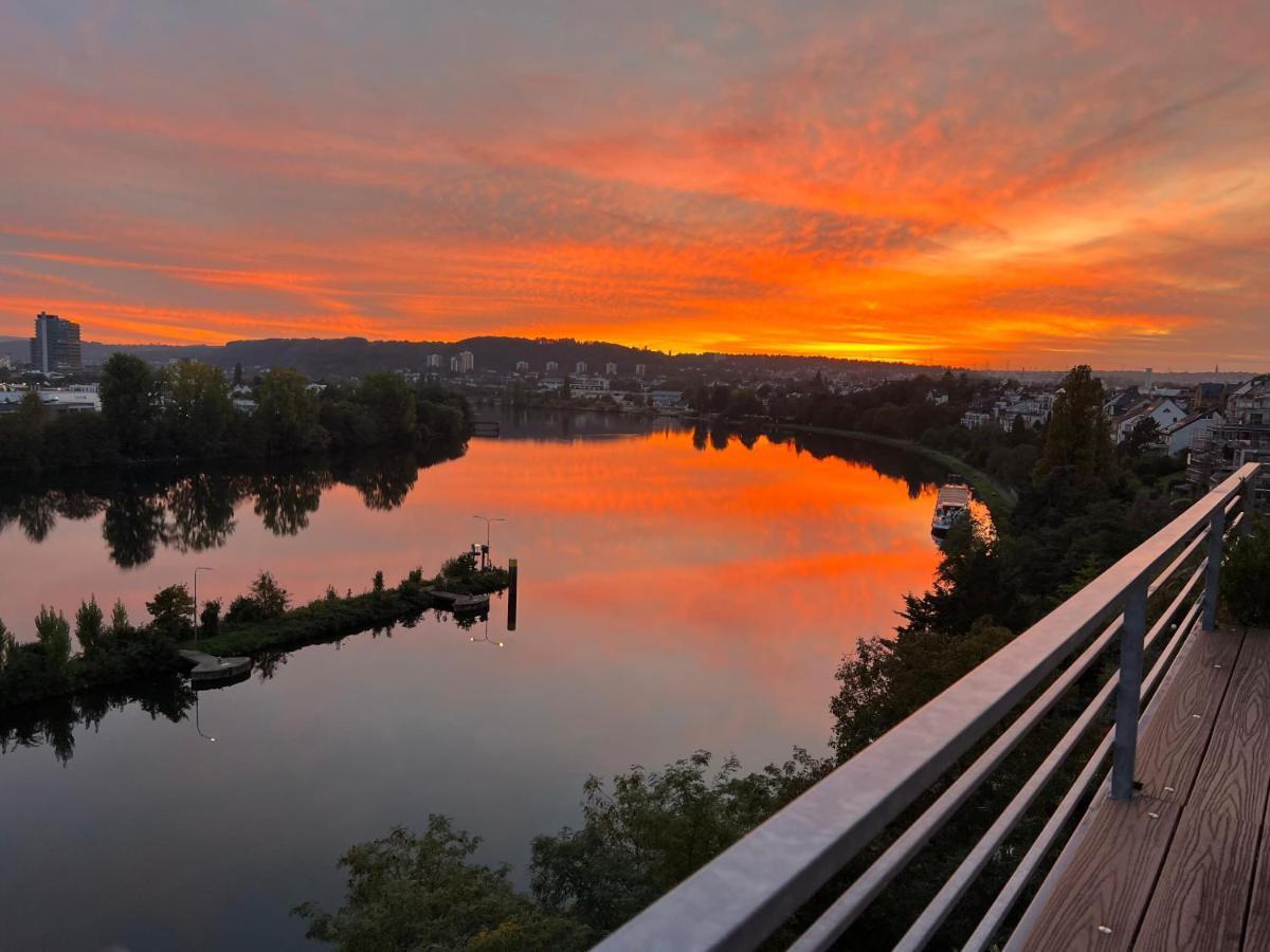 Penthouse Wohnung Mit Schoenem Moselblick In Metternich Кобленц Экстерьер фото