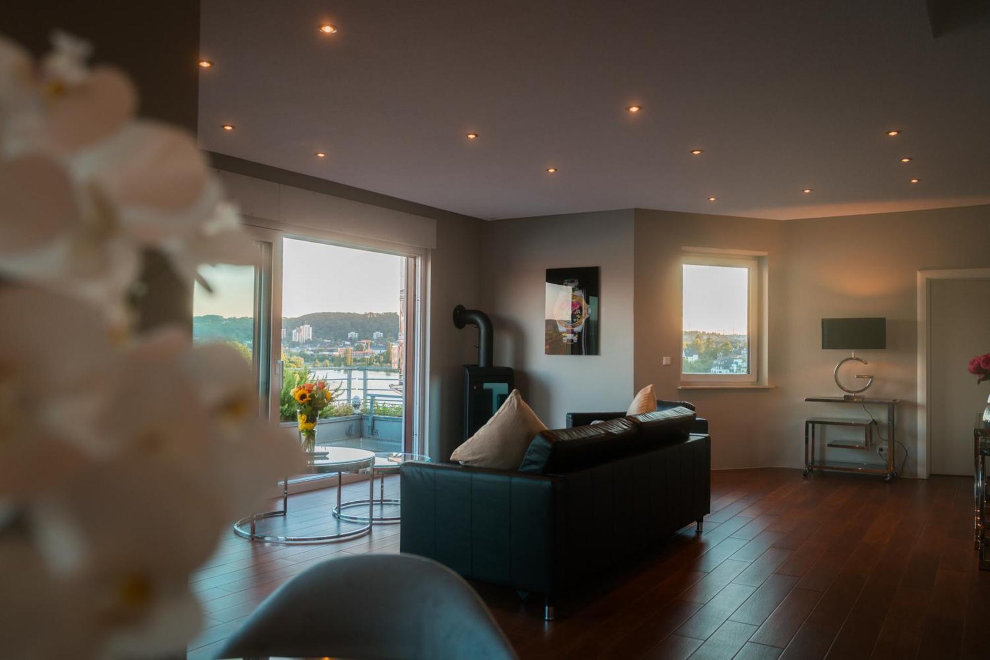 Penthouse Wohnung Mit Schoenem Moselblick In Metternich Кобленц Экстерьер фото