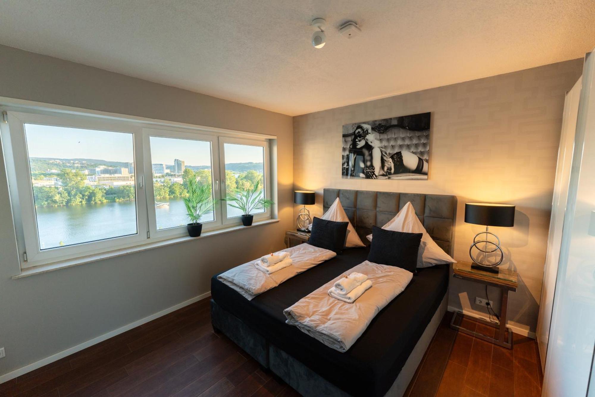 Penthouse Wohnung Mit Schoenem Moselblick In Metternich Кобленц Экстерьер фото